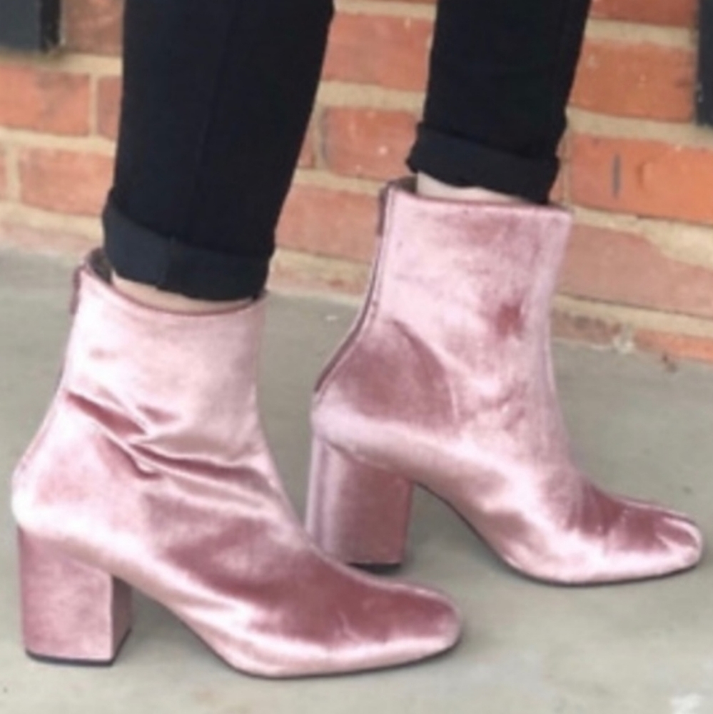 FREE PEOPLE Cecile Velvet Booties - Picture 8 of 15